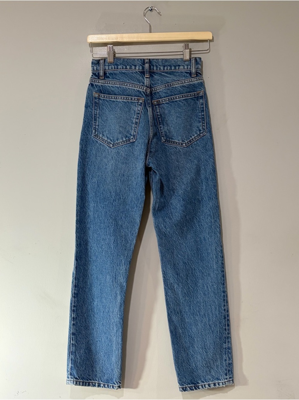 REFORMATION Cynthia High Rise Straight Jeans Size 23 NWT Colorado Blue Wash - Picture 7 of 13